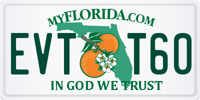 FL license plate EVTT60