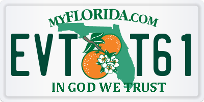 FL license plate EVTT61