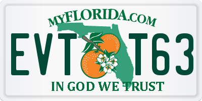 FL license plate EVTT63