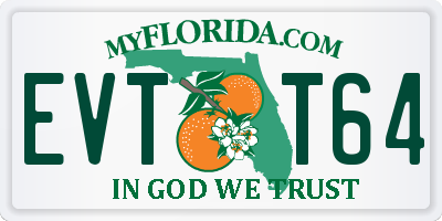 FL license plate EVTT64