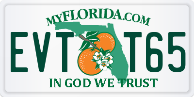 FL license plate EVTT65