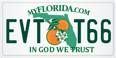 FL license plate EVTT66