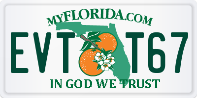 FL license plate EVTT67