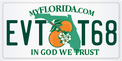 FL license plate EVTT68