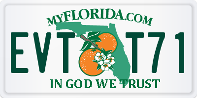 FL license plate EVTT71
