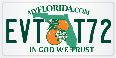 FL license plate EVTT72