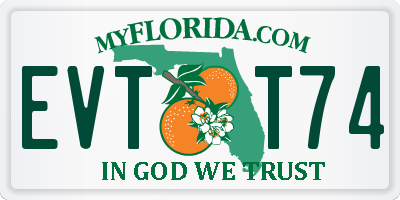 FL license plate EVTT74