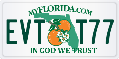 FL license plate EVTT77
