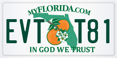 FL license plate EVTT81