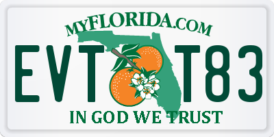 FL license plate EVTT83