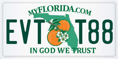 FL license plate EVTT88