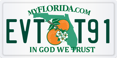 FL license plate EVTT91