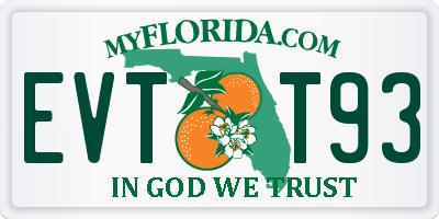 FL license plate EVTT93