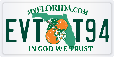 FL license plate EVTT94