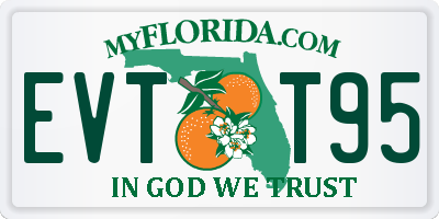 FL license plate EVTT95