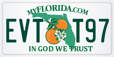 FL license plate EVTT97