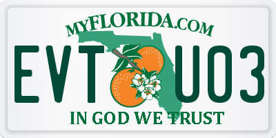 FL license plate EVTU03