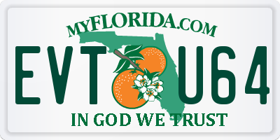 FL license plate EVTU64