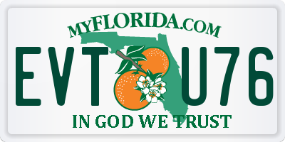 FL license plate EVTU76