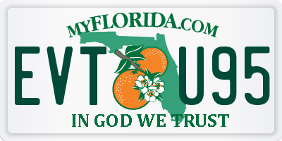 FL license plate EVTU95