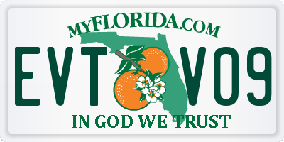 FL license plate EVTV09