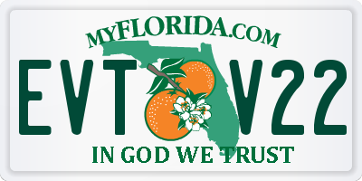 FL license plate EVTV22