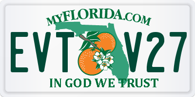 FL license plate EVTV27
