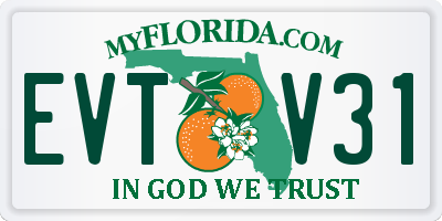 FL license plate EVTV31