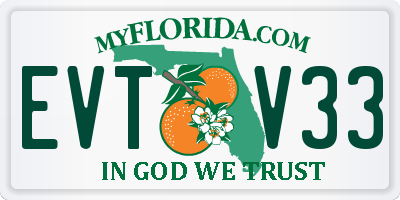 FL license plate EVTV33