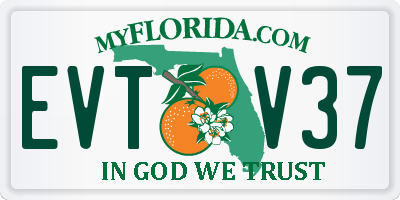 FL license plate EVTV37