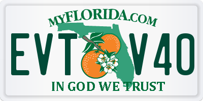 FL license plate EVTV40