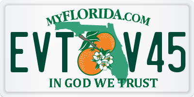 FL license plate EVTV45
