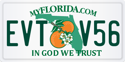 FL license plate EVTV56