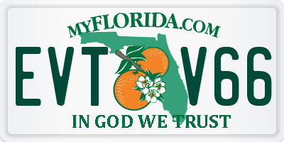 FL license plate EVTV66