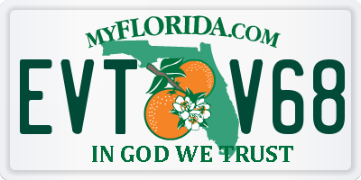 FL license plate EVTV68