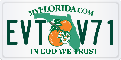 FL license plate EVTV71