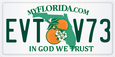 FL license plate EVTV73