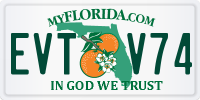 FL license plate EVTV74
