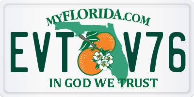FL license plate EVTV76