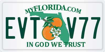 FL license plate EVTV77