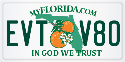 FL license plate EVTV80