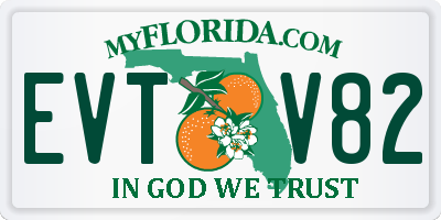 FL license plate EVTV82