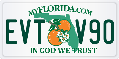 FL license plate EVTV90