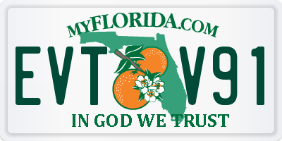 FL license plate EVTV91