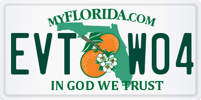 FL license plate EVTW04