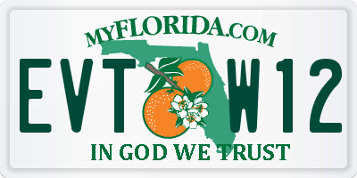 FL license plate EVTW12