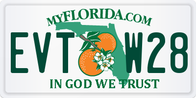 FL license plate EVTW28