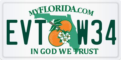 FL license plate EVTW34