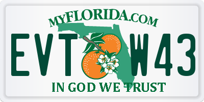 FL license plate EVTW43