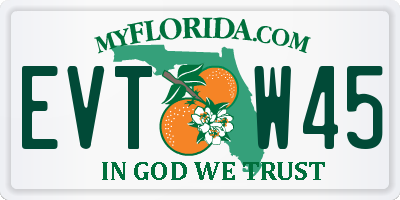 FL license plate EVTW45